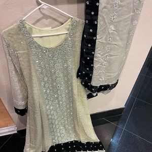 Mint green 3 pcs Indian/ Pakistani wedding wear